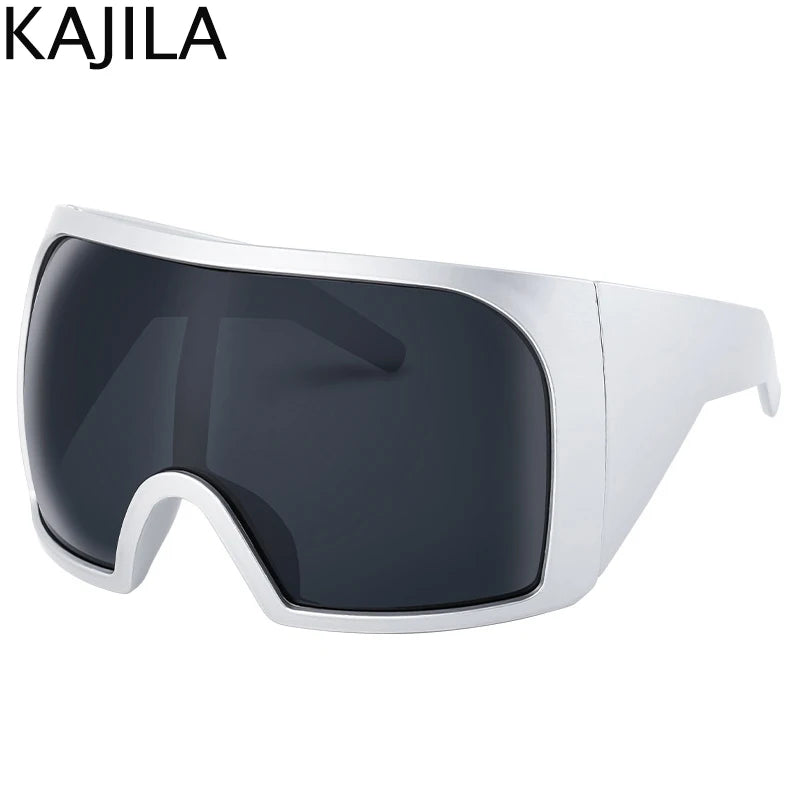 TEEK - Oversized Shield Sunglasses EYEGLASSES theteekdotcom C2 Sliver Gray