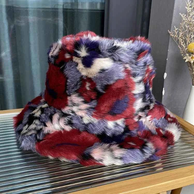 TEEK - Floral Long Haired Colored Basin Hat HAT theteekdotcom red purple gray 56-58CM