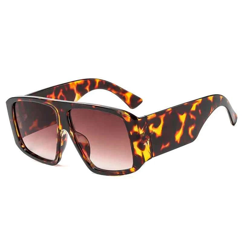 TEEK - Gradient Shades UV400 Retro Shades EYEGLASSES theteekdotcom Leopard tea gradient