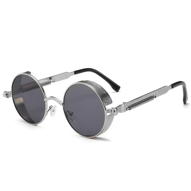 TEEK - Metal Round Mirror Glasses EYEGLASSES theteekdotcom Silver Gray CHINA 1 pcs