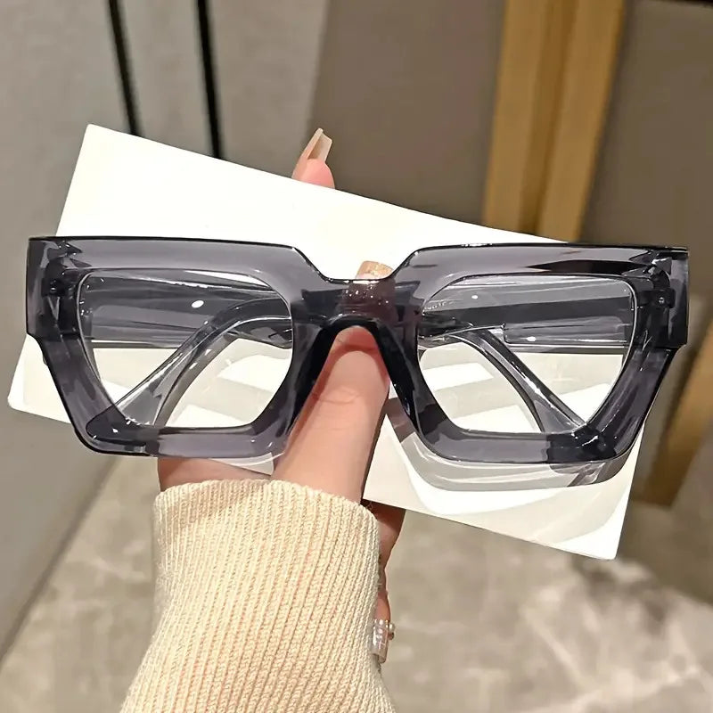 TEEK - Oversized Clear Lens Anti Blue Light Glasses EYEGLASSES theteekdotcom gray