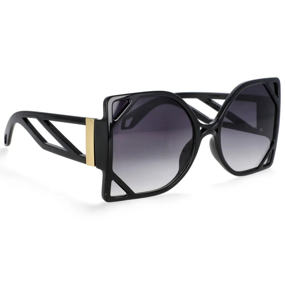 TEEK - Big Square Retro Windows Sunglasses EYEGLASSES theteekdotcom C1Black