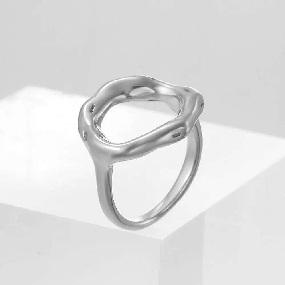 TEEK - Stainless Steel Gold Tone Love Heart Ring JEWELRY theteekdotcom TR18903A 6