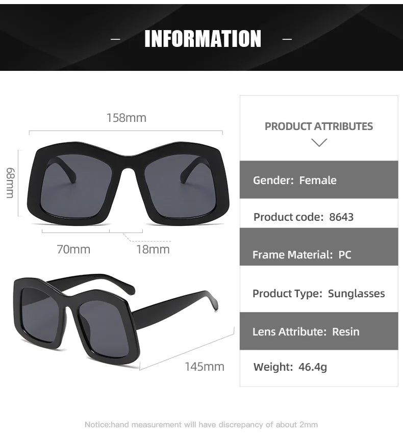 TEEK - FRFR Big Square Gradient Shades EYEGLASSES theteekdotcom