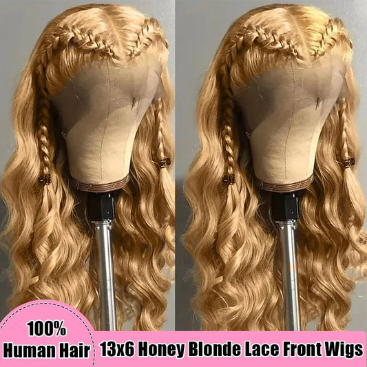 TEEK - Body Wave #27 Honey Blonde HD Transparent Lace Front Wig HAIR theteekdotcom