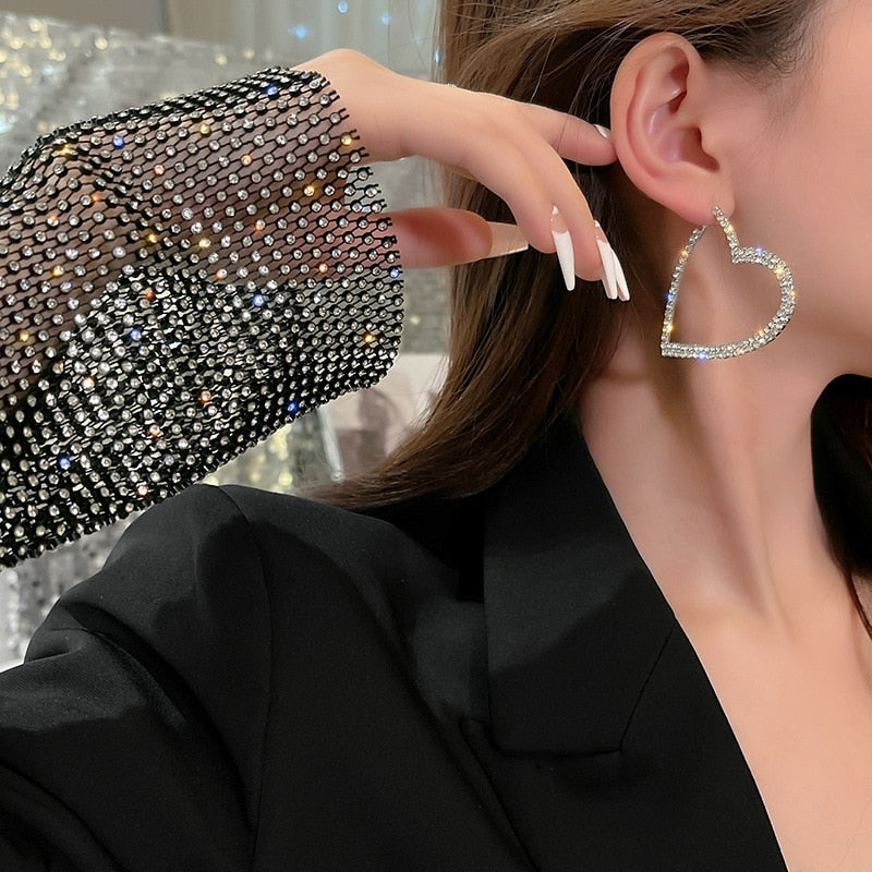 TEEK - Bejewelry Heart Hoops JEWELRY theteekdotcom