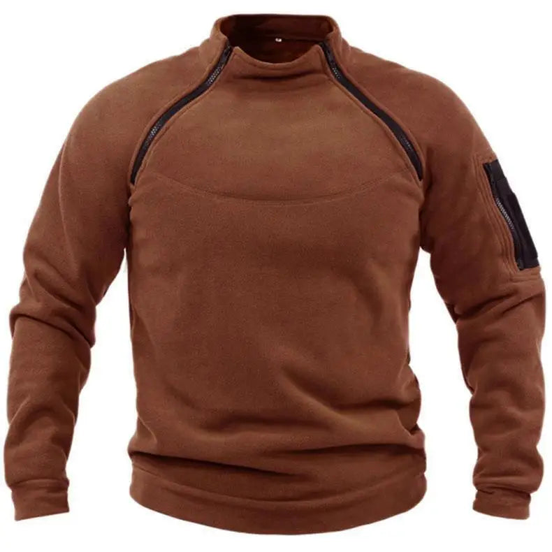 TEEK - Mens Double Zip Tide Sweatshirt TOPS theteekdotcom Red Brown S