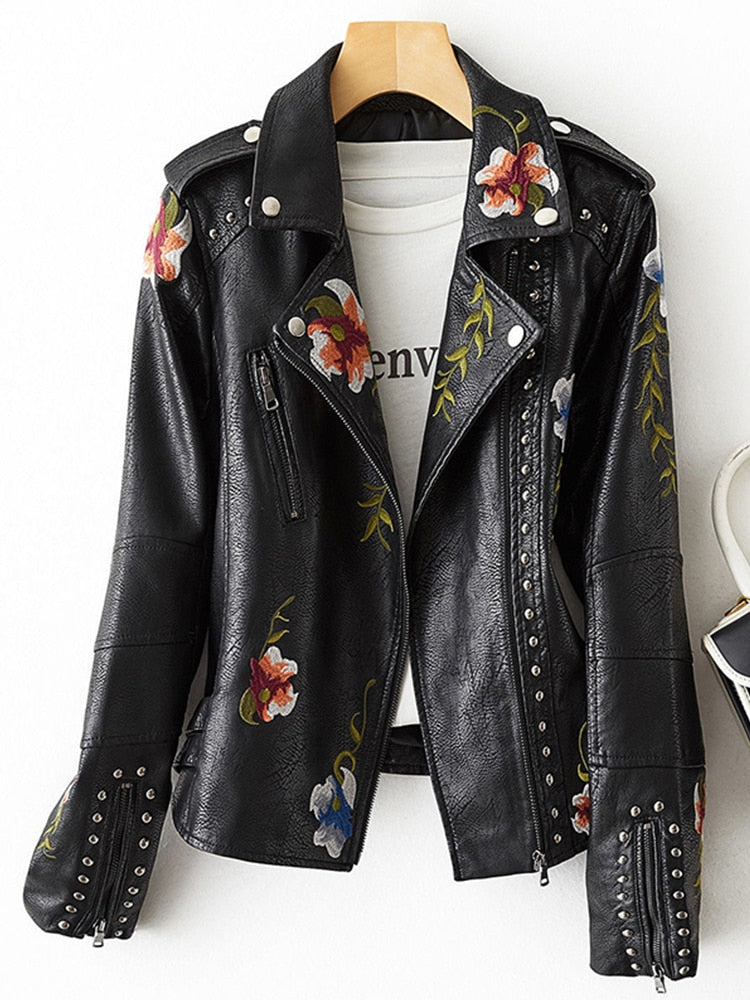 TEEK - Floral Stitch Jacket JACKET theteekdotcom Black S