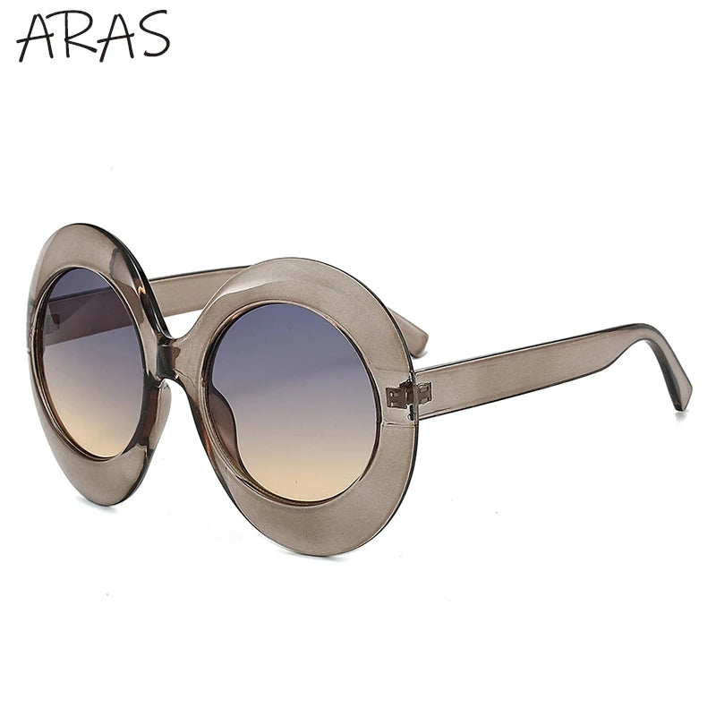 TEEK - Over It Oversized Round Sunglasses EYEGLASSES theteekdotcom C6GrayBlueYellow