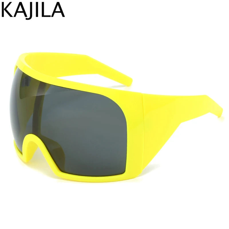 TEEK - Oversized Shield Sunglasses EYEGLASSES theteekdotcom C3 Yellow Gray