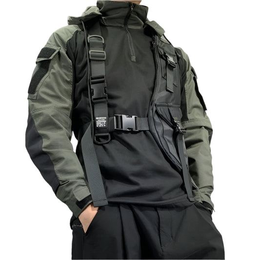 TEEK - Black Multi-Function Crossbody Tactical Vest Bag BAG theteekdotcom