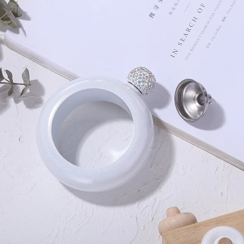 TEEK - 3.5oz Bangle Flask JEWELRY theteekdotcom White