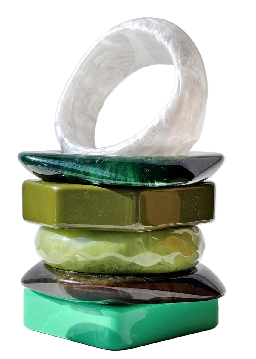 TEEK - Green Scheme Chunky Irregular Texture Bracelet JEWELRY theteekdotcom
