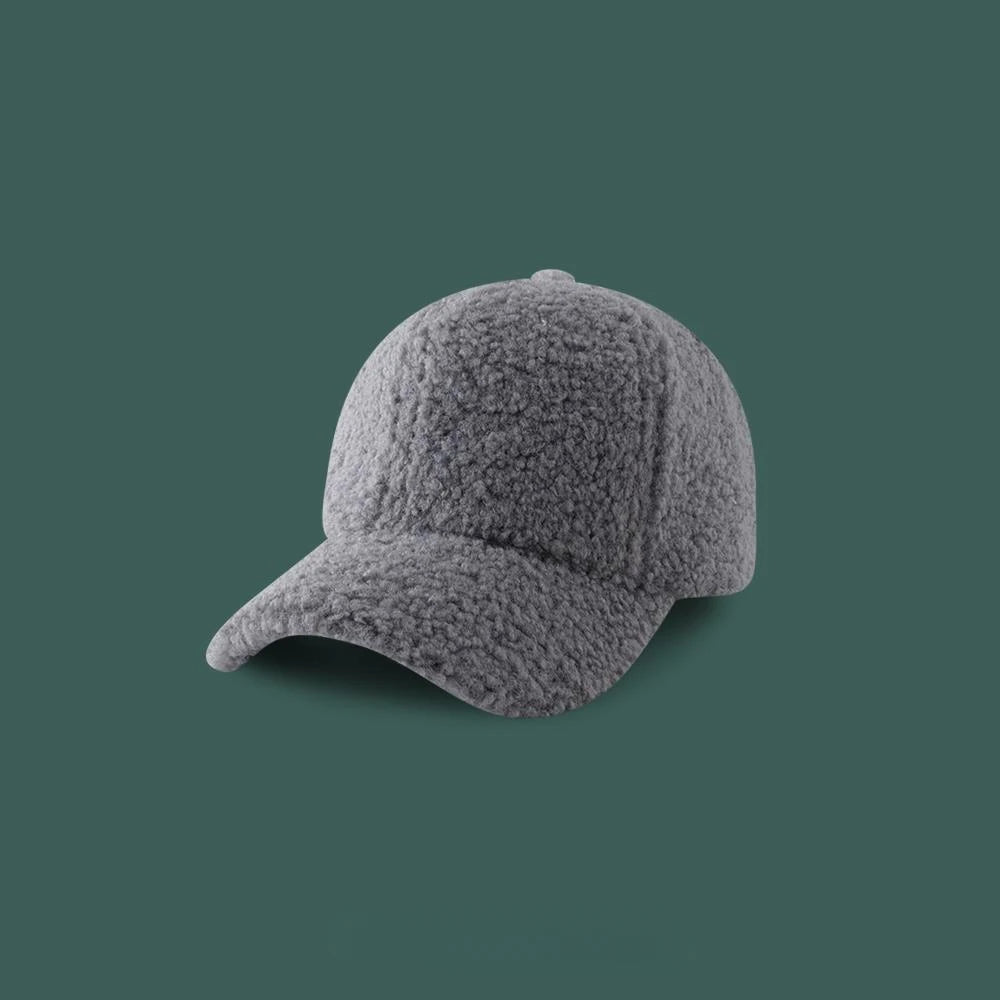 TEEK - Faux Lamb Wool Baseball Cap Baseball Hats Autumn Spring Hats HAT theteekdotcom Grey 56-58cm | 22-23in