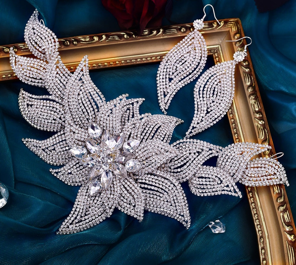 TEEK - Luxurious Rhinestone Headband HEADBAND theteekdotcom Band & Earring Set