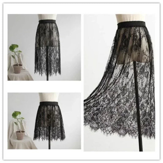 TEEK - High Waist Lace Underdress Skirt SKIRT theteekdotcom