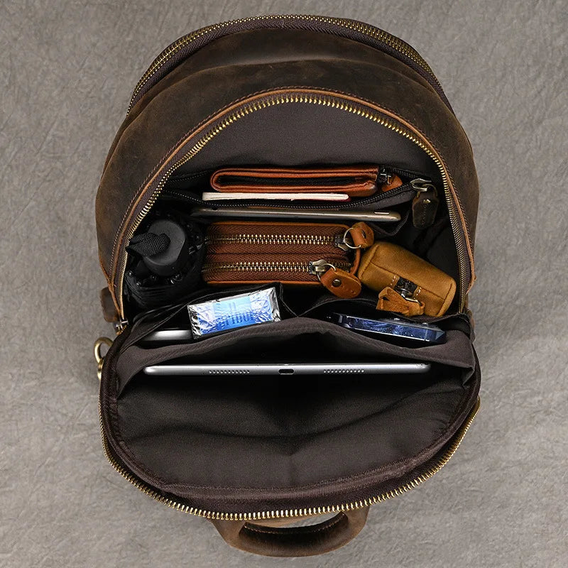 TEEK - Large Size Genuine Leather Single Shoulder Backpack BAG theteekdotcom