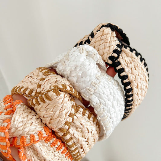 TEEK - Wide-Brimmed Straw Headbands HAIR CARE theteekdotcom