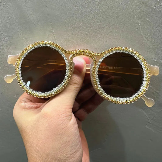TEEK - Shining Diamond Round Sunglasses EYEGLASSES theteekdotcom