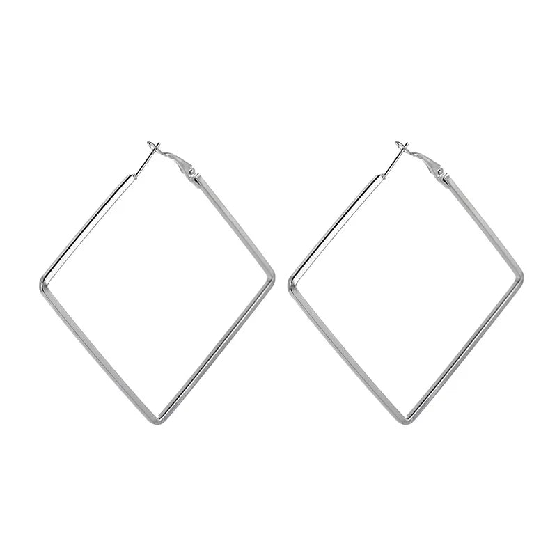 TEEK - Oversize Big Hoop Simple Earrings JEWELRY theteekdotcom 5m silver