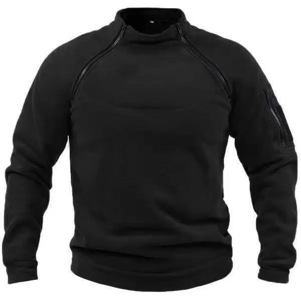 TEEK - Mens Double Zip Tide Sweatshirt TOPS theteekdotcom Black S