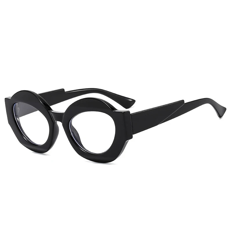 TEEK - Double Color Oval Sunglasses EYEGLASSES theteekdotcom Black clear