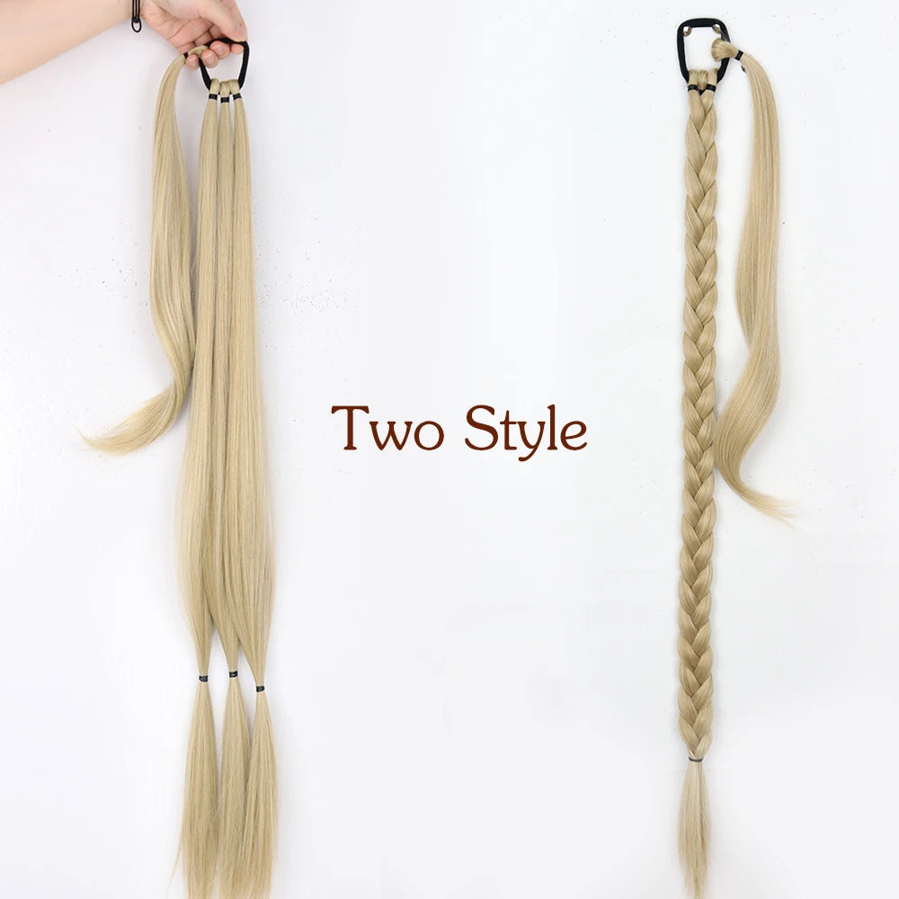 TEEK - 34inches Synthetic Long Braided Ponytail Hair Extensions HAIR theteekdotcom Q81-24-613