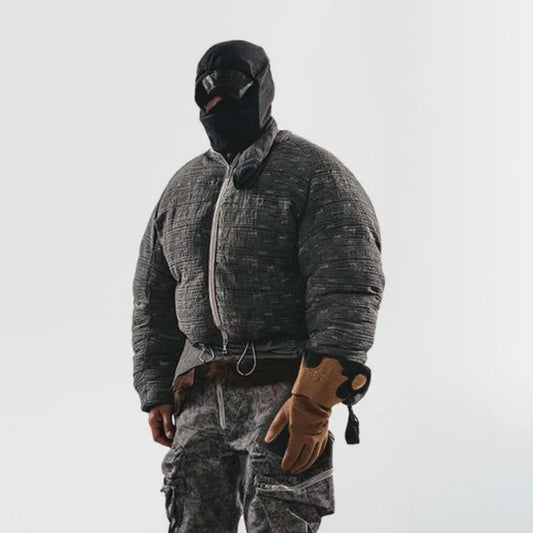 TEEK - Palm Brown Thickened Warm Short Down Jacket JACKET theteekdotcom