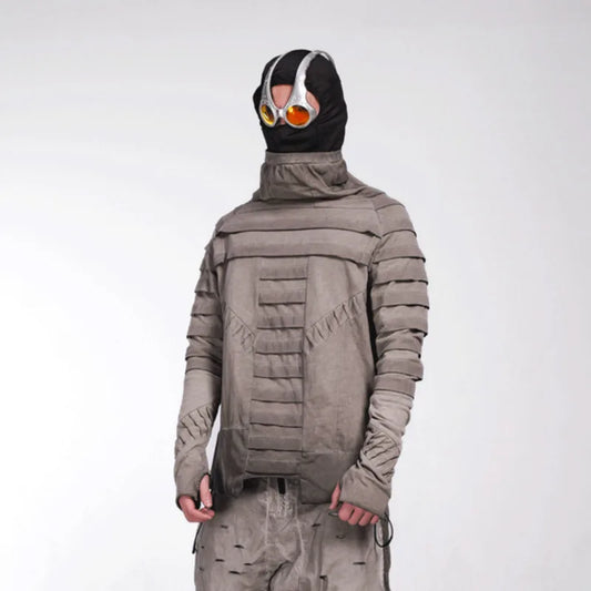 TEEK - Mens Wasteland Pleated Mud Turtleneck Pullover TOPS theteekdotcom