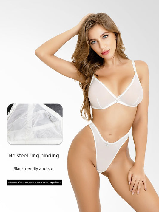 TEEK - Transparent Mesh T-Back Wireless Set LINGERIE theteekdotcom