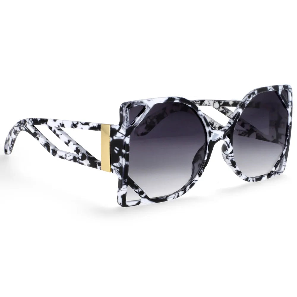 TEEK - Big Square Retro Windows Sunglasses EYEGLASSES theteekdotcom C4Cow-Flower