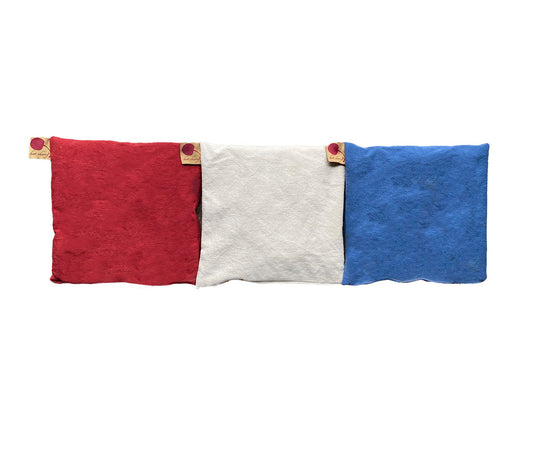 TEEK - Summer Stack – 3 Square Denim Pillows – Red Blue & Natural PILLOW TEEK HCP