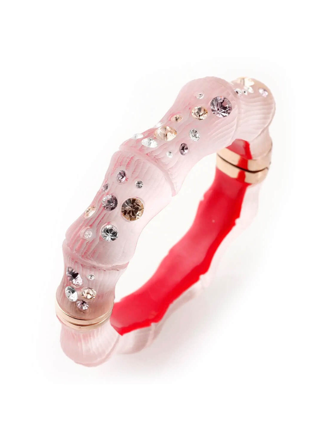 TEEK - Swarovski Crystal Bamboo Bangles JEWELRY TEEK GNH LIGHT PINK