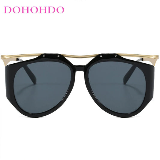 TEEK - Bended Oversized Double Bridge Sunglasses EYEGLASSES theteekdotcom