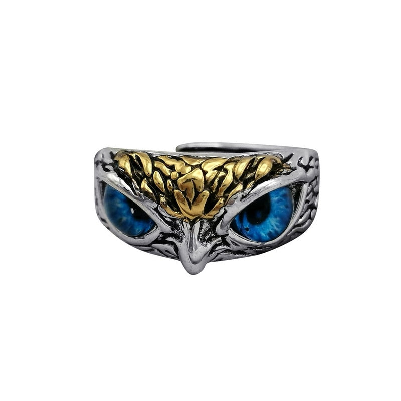 TEEK - Owl Eyed Rings JEWELRY theteekdotcom Golden-Blue Adjustable