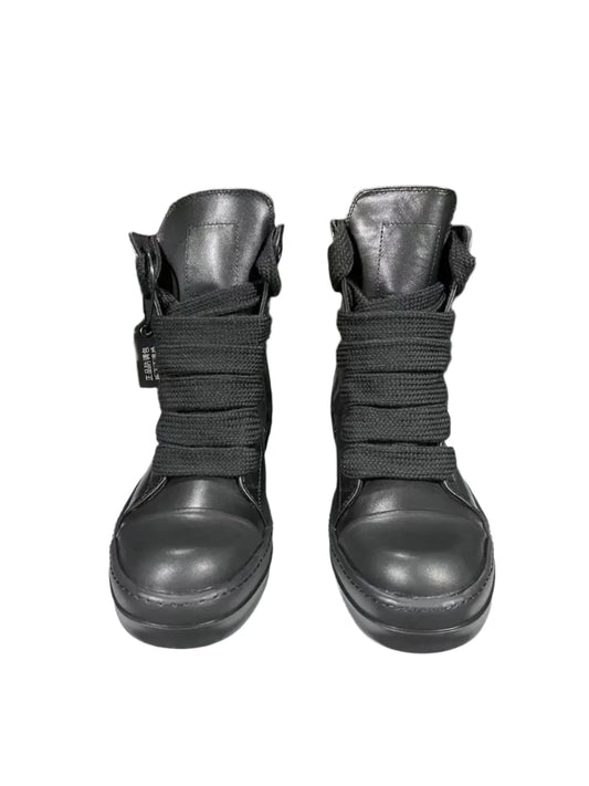 TEEK - Mens Classic Black Thick Laced High Top Boots SHOES theteekdotcom 6