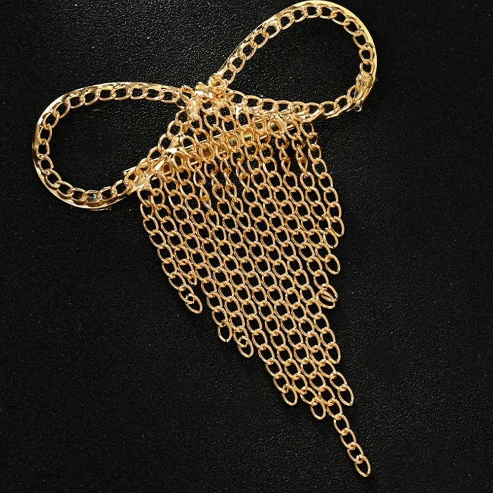 TEEK - Chained Bow Tassel Metal Hairpin HAIR SUPPLIES theteek.com