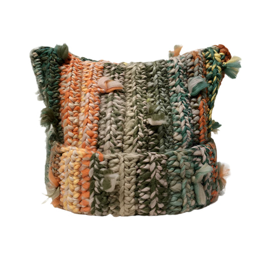 TEEK - Jap Mixed Color Striped Cat Ears Fringed Knitted Hat HAT theteekdotcom 2 56-58cm/up to 22.8in