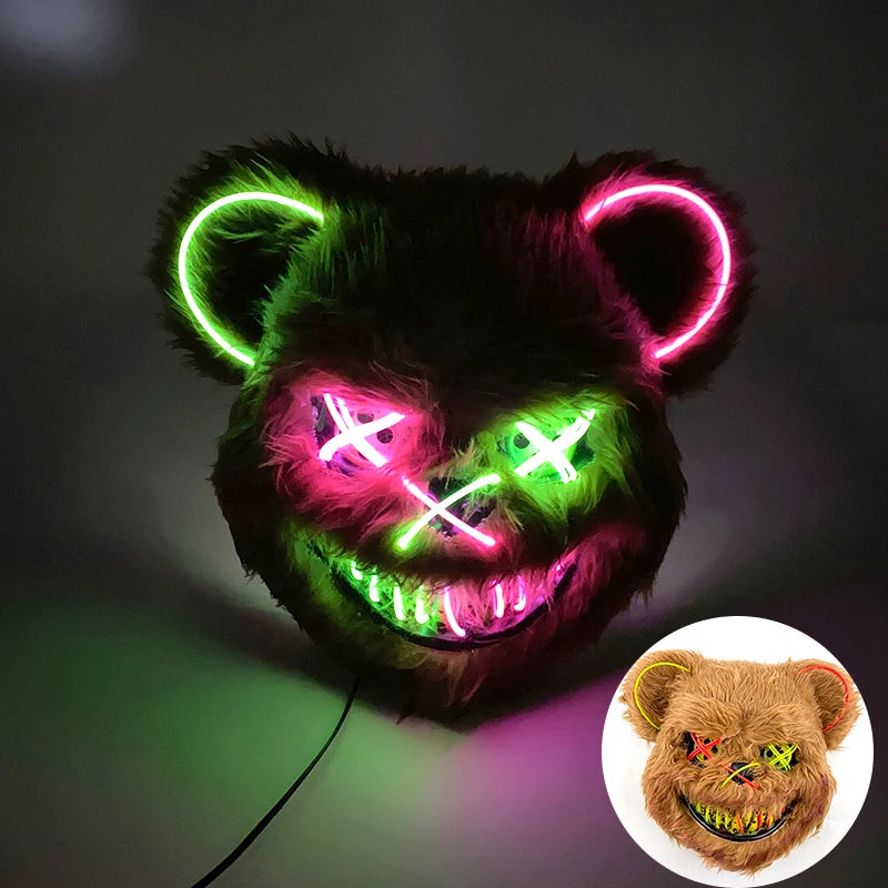 TEEK - Light Up Killer Bear | Bunny Mask COSTUME theteekdotcom 02