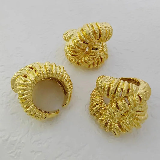 TEEK - Irregular Metal Lava Textured Open Jewelry JEWELRY theteekdotcom