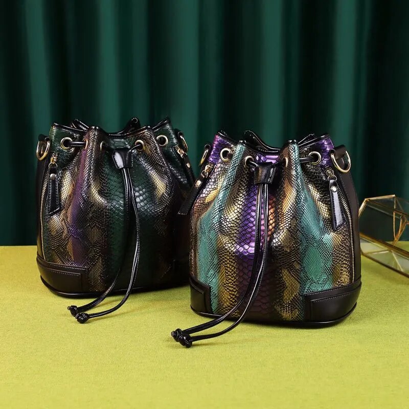 IRIDESCENT BUCKET BAG