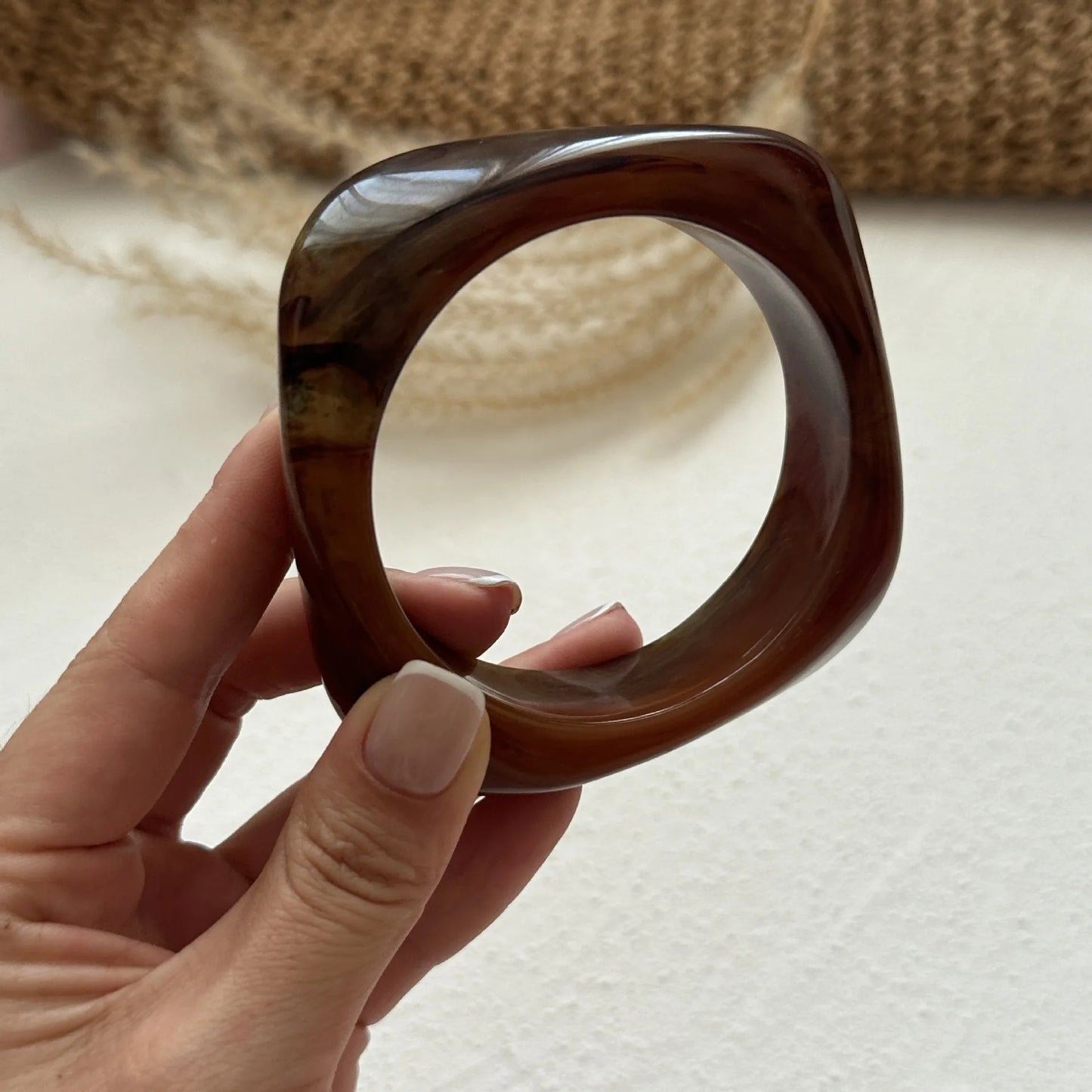 TEEK - Boho Coffee Blend Chunky Bangle JEWELRY theteekdotcom 7149 Coffee
