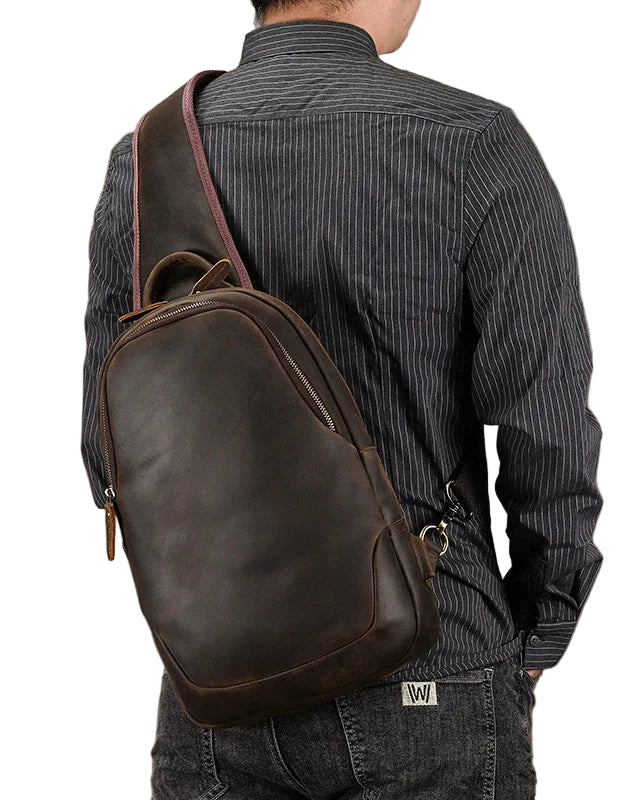 TEEK - Large Size Genuine Leather Single Shoulder Backpack BAG theteekdotcom