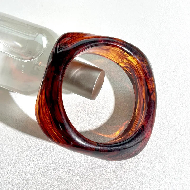 TEEK - Vintage Irregular Resin Acrylic Chunky Bangles JEWELRY theteekdotcom A4