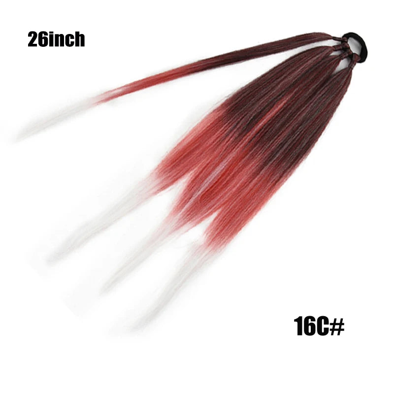 TEEK - Ponytail Synthetic Rubber Band Hair Ring 26 Inch Extensions HAIR theteekdotcom 26inch-16C