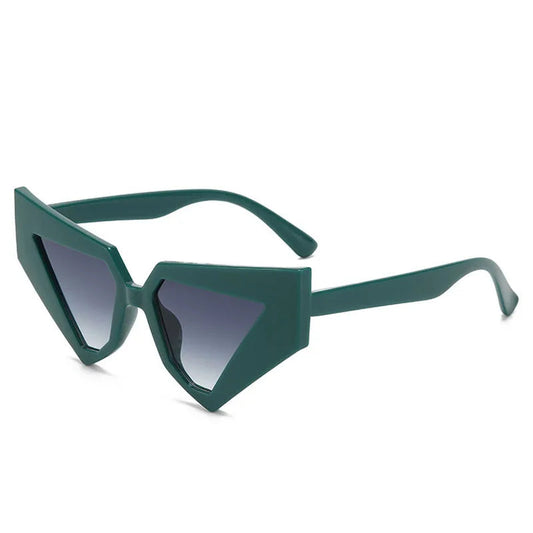 TEEK - Oversized Abstract Cat Eye Sunglasses EYEGLASSES theteekdotcom C4Green
