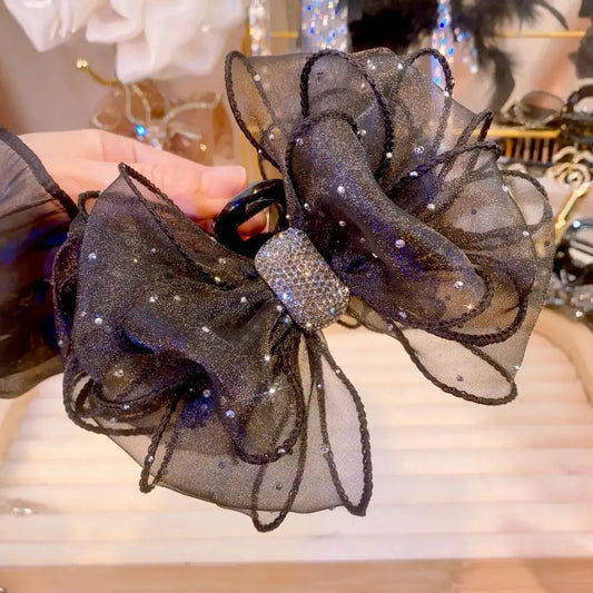 TEEK - Lace Mesh Butterfly Ribbon Bow Hair Claw HAIR theteekdotcom B