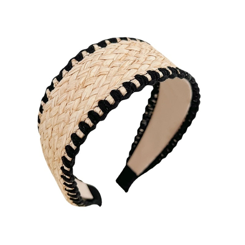 TEEK - Wide-Brimmed Straw Headbands HAIR CARE theteekdotcom