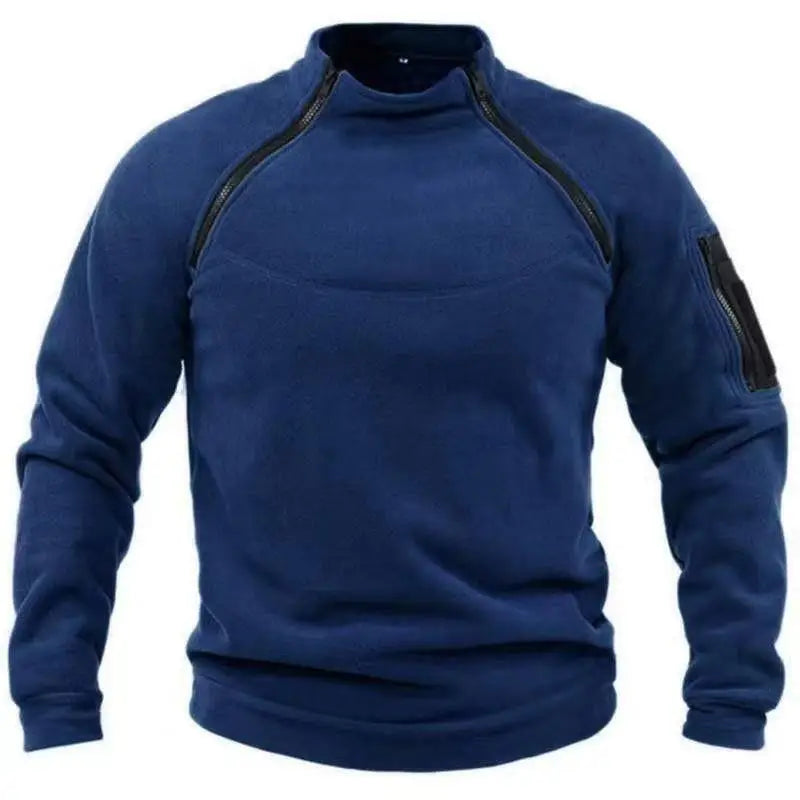 TEEK - Mens Double Zip Tide Sweatshirt TOPS theteekdotcom Navy Blue S