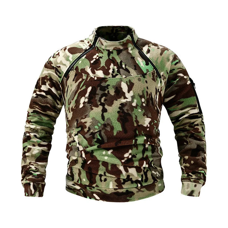 TEEK - Mens Double Zip Tide Sweatshirt TOPS theteekdotcom Camouflage S
